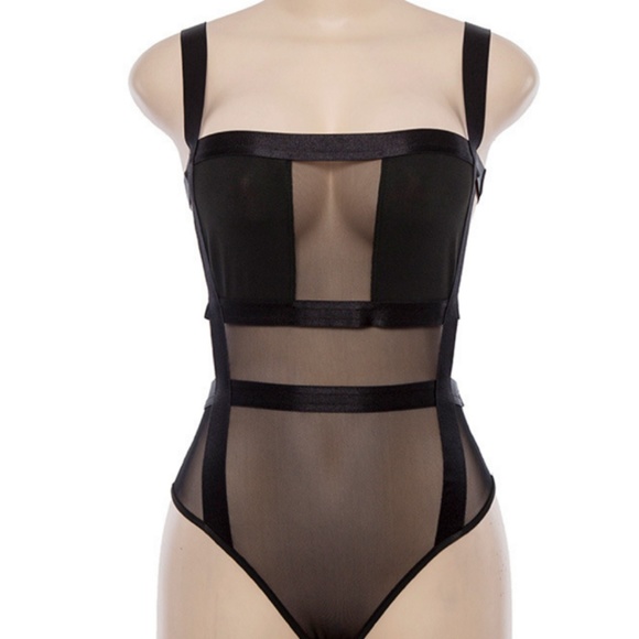 📸 New Arrivals have arrived! Sheer Black Bodysuit - Picture 2 of 7